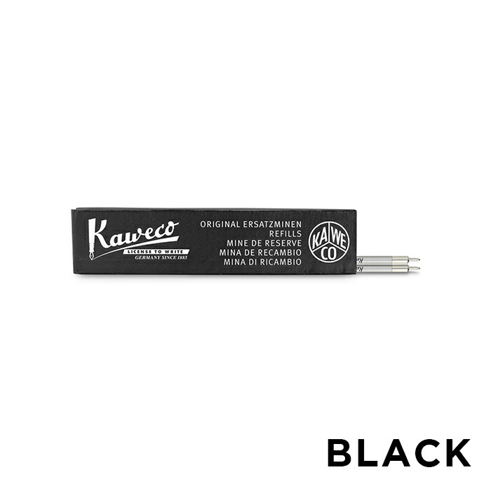 並行輸入品 日本未発売 KAWECO D1 BALLPEN REFILL NEEDLE-POINT BLACK 0.5MM 2PCS カヴェコ ボールペン リフィル D/1 ショート ニードル 2本セット 替芯｜timelovers｜02