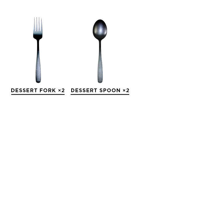 THE HARVEST KURO DESSERT 4PC SET ハーベスト クロ カトラリー セット