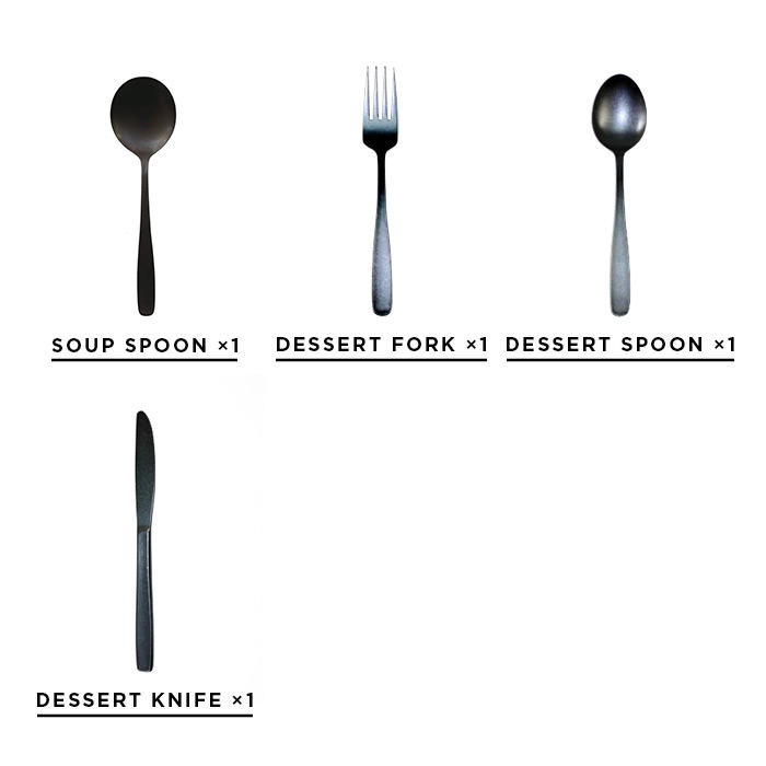 THE HARVEST KURO CUTLERY 4PC SET ハーベスト クロ カトラリー セット