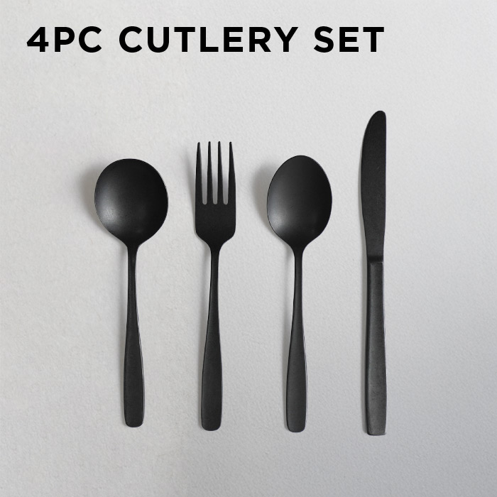 THE HARVEST KURO CUTLERY 4PC SET ハーベスト クロ カトラリー セット