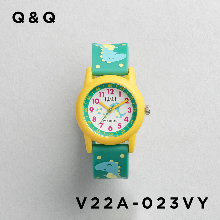 LOVE CHU 2 イエロー グリーン セット Q&Q 並行輸入品 日本未発売 CITIZEN KIDS シチズン V22A 腕時計