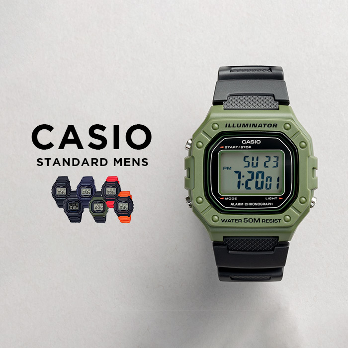 並行輸入品 10年保証 日本未発売 CASIO STANDARD MENS カシオ スタンダード W-218H 腕時計 時計 ブランド メンズ チープ  チプカシ デジタル 日付