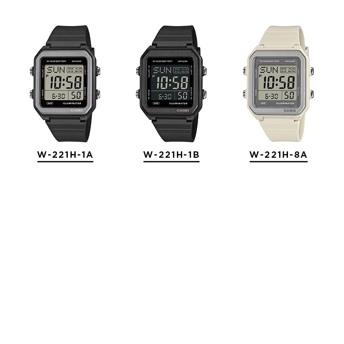 スタンダード デジタル CASIO STANDARD MEN カシオ W-221H 腕時計 時計