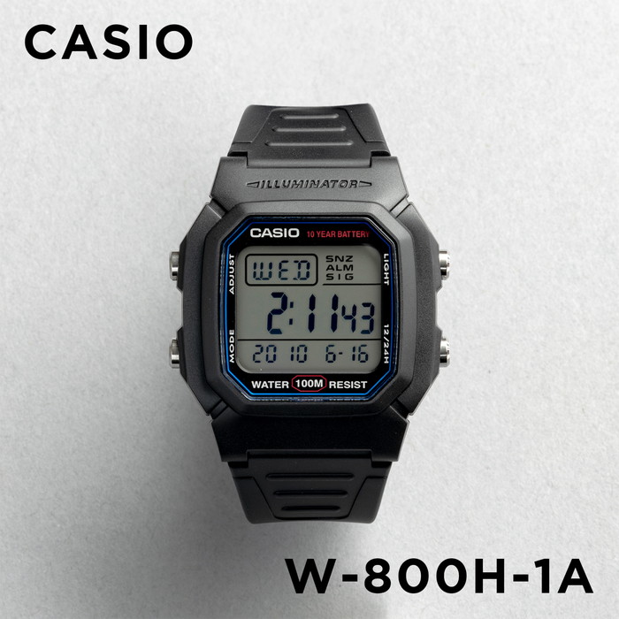 並行輸入品 10年保証 日本未発売 CASIO STANDARD MENS カシオ スタンダード W-800H 腕時計 時計 ブランド メンズ チープカシオ チプカシ デジタル 日付 防水｜timelovers｜02