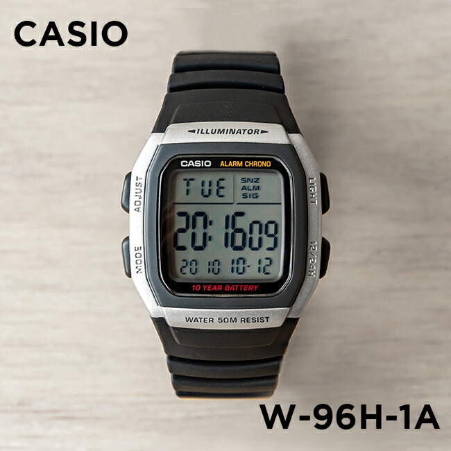 並行輸入品 10年保証 CASIO STANDARD カシオ スタンダード W-96H 腕時計 時計 ブランド メンズ レディースチープカシオ チプカシ デジタル 日付｜timelovers｜02