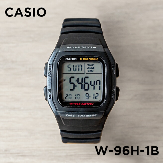 並行輸入品 10年保証 CASIO STANDARD カシオ スタンダード W-96H 腕時計 時計 ブランド メンズ レディースチープカシオ チプカシ デジタル 日付｜timelovers｜03