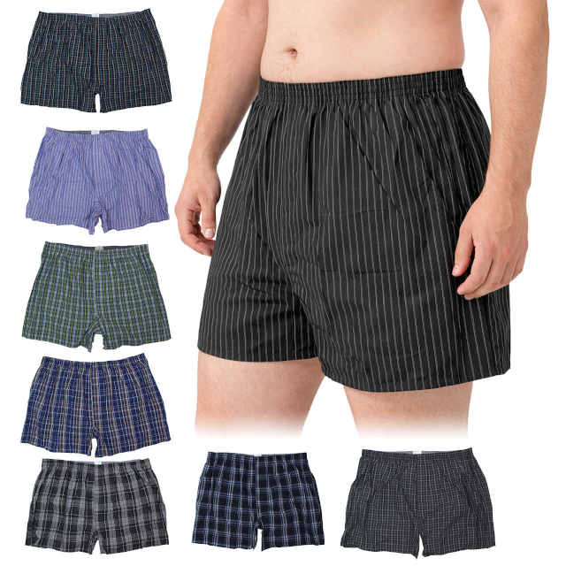 肌着 トランクス 前開き 2枚組 ランダム メンズ 男性 下着 先染め 綿100% 大きいサイズ チェック ストライプ パンツ 大人 6L 7L 8L |  | 01