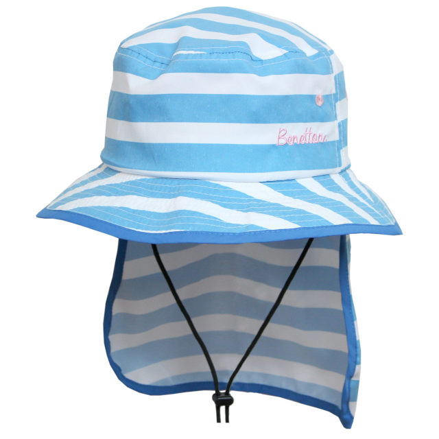 マリンハット サーフハット 子供 キッズ 女の子 ベネトン BENETTON UVカット ビーチハット あご紐付き サンシェード付き UPF50+ | UNITED COLORS OF BENETTON | 03