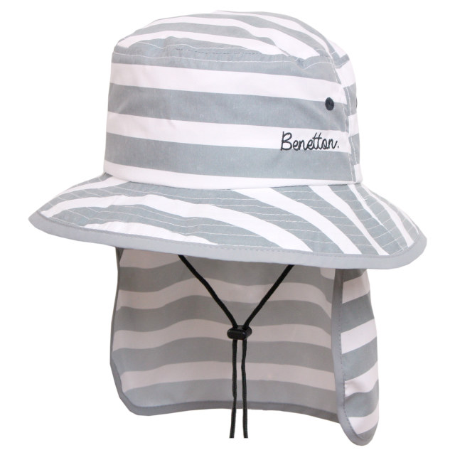 マリンハット サーフハット 子供 キッズ 女の子 ベネトン BENETTON UVカット ビーチハット あご紐付き サンシェード付き UPF50+ | UNITED COLORS OF BENETTON | 01