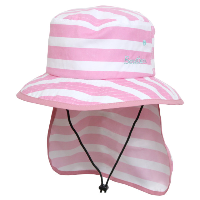 マリンハット サーフハット 子供 キッズ 女の子 ベネトン BENETTON UVカット ビーチハット あご紐付き サンシェード付き UPF50+ | UNITED COLORS OF BENETTON | 02