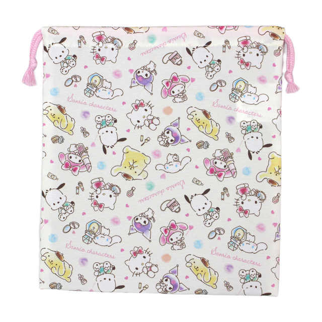 巾着袋 給食袋 女の子 サンリオキャラクターズ 給食エプロン入れ 体操服袋 Mサイズ 幼稚園 小学校 入園入学準備 子供 |  | 01