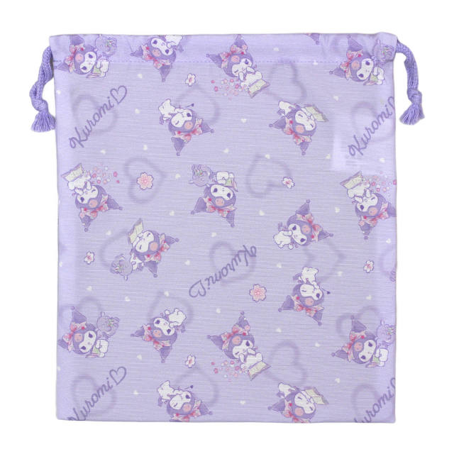 巾着袋 給食袋 女の子 クロミ 給食エプロン入れ 体操服袋 Mサイズ 幼稚園 小学校 入園入学準備 子供 |  | 01