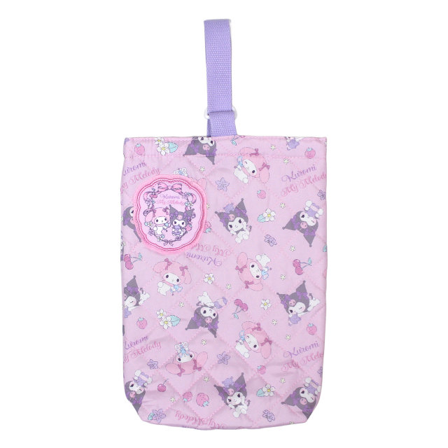 シューズバッグ キッズ マイメロディ＆クロミ シューズケース 上靴袋 女の子 靴入れ 入学準備 キルティング 手提げ 習い事 |  | 01