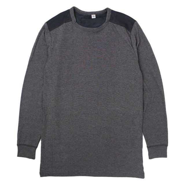 発熱インナー インナーシャツ メンズ  長袖 クルーネック 防寒 肌着 Tシャツ アンダーウェア 保温 暖か 裏起毛 M L LL |  | 01