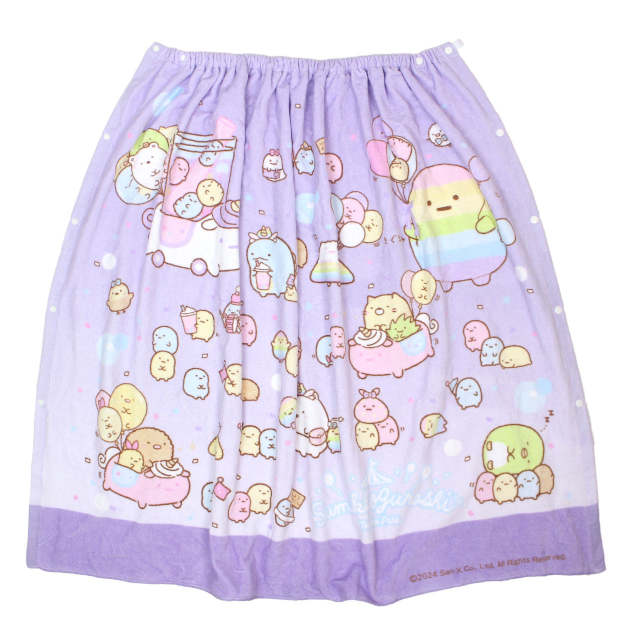 ラップタオル 巻タオル 100cm すみっコぐらし キッズ 女の子 子供 すみっこ 水泳 プール スイミング 着替え バスタオル |  | 01
