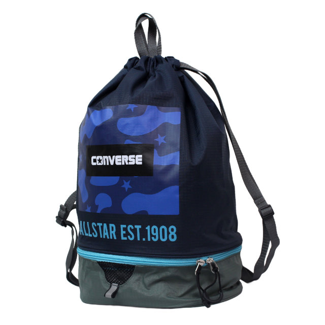 プールバッグ 男の子 2層式 CONVERSE コンバース ナップサック キッズ 子供 着替え バッグ スイミングバッグ ボンサック | CONVERSE | 01