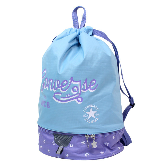 プールバッグ 女の子 2層式 CONVERSE コンバース ナップサック キッズ 子供 着替え バッグ スイミングバッグ ボンサック | CONVERSE | 01