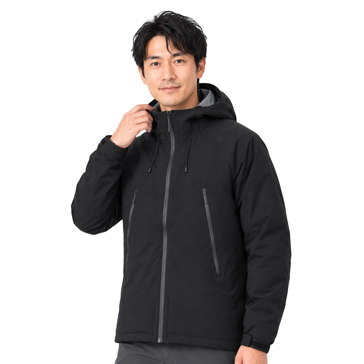 中綿ジャンパー ブレーカー 裏シャギー 防寒 ジャケット メンズ アウター パーカー 撥水加工 フード付き NORTH WIN M L LL |  | 03