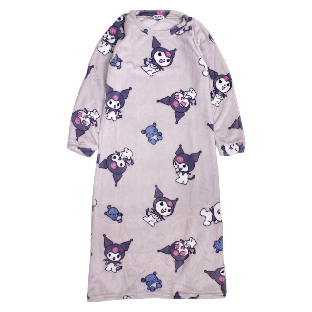 フリースワンピース レディース ルームワンピース 女性 サンリオキャラクターズ ふわふわ あったか ルームウェア 部屋着 M L |  | 02