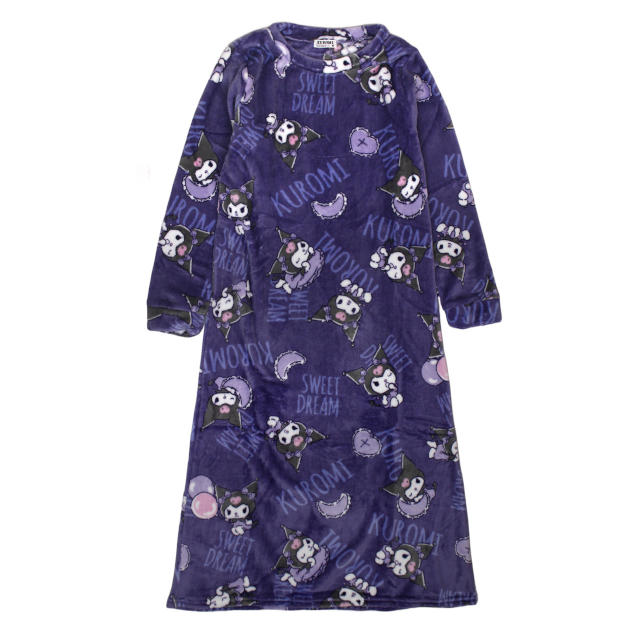 フリースワンピース レディース ルームワンピース 女性 クロミ シナモロール ふわふわ あったか ルームウェア 部屋着 M L |  | 02