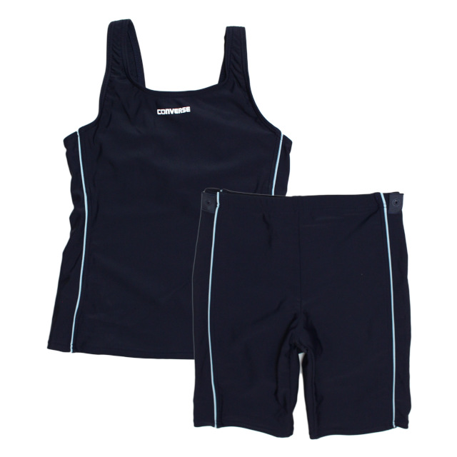 スクール水着 女子 女の子 キッズ ジュニア 子供 コンバース CONVERSE スパッツ セパレート水着 上下別 学校 プール 水着 | CONVERSE | 02