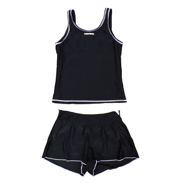スクール水着 女の子 CONVERSE コンバース キュロットパンツ セパレート水着 学校 子供 紺 UPF50+ 140cm 150cm 160cm 170cm | CONVERSE | 02