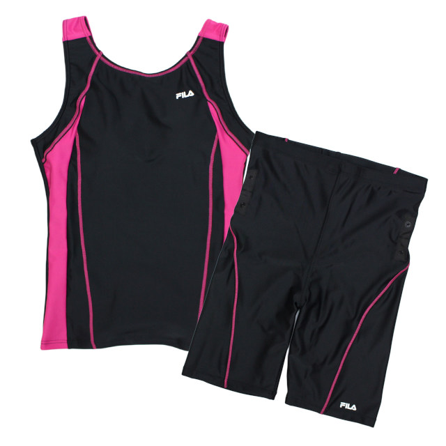 フィットネス 水着 レディース セパレート 女性用 フィラ FILA ノースリーブ めくれ防止 体型カバー M L LL | FILA | 02