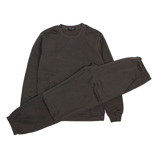 スウェット 上下 メンズ 裏起毛 あったか トレーナー スウェットパンツ 上下セット 無地 M L LL |  | 04