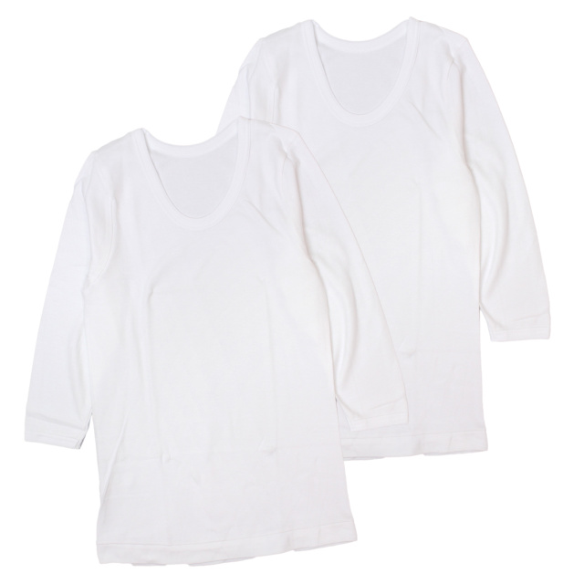 肌着 8分丈袖 シャツ 2枚組 キッズ 女の子 下着 綿100% 抗菌防臭 インナー シャツ 子供 110cm 120cm 130cm 140cm 150cm |  | 01