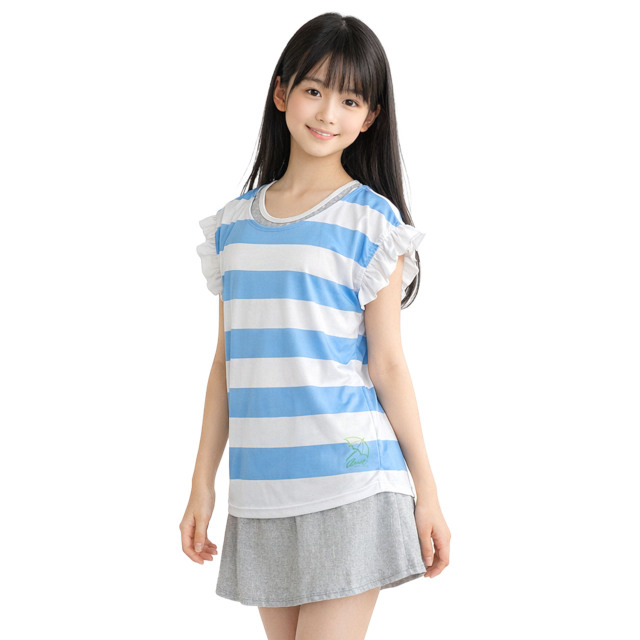 水着 女の子 キッズ アーノルドパーマー タンキニ 3点セット Tシャツ付き セパレート水着 ボーダー柄 140cm 150cm 160cm | Arnold Palmer | 01
