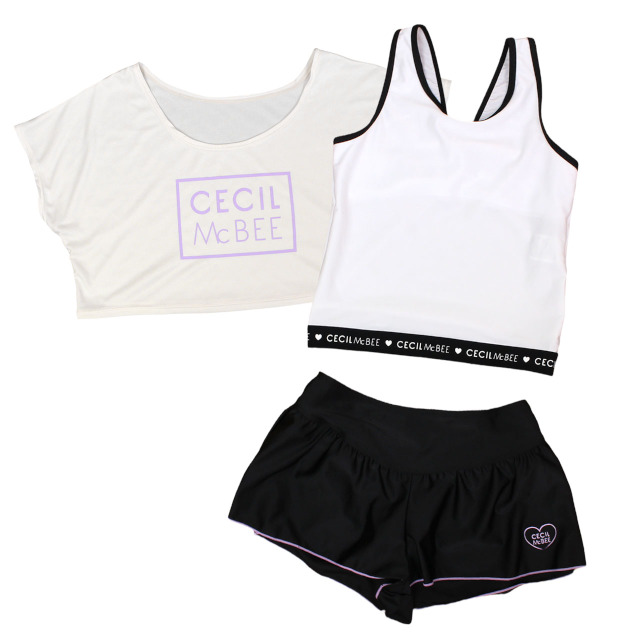 水着 女の子 キッズ CECILMcBEE タンキニ キュロット 3点セット Tシャツ付き セパレート水着 セシルマクビー140cm 150cm 160cm | CECIL McBEE | 02