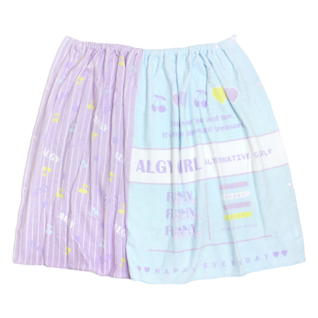 ラップタオル ALGY アルジー 巻きタオル 子供 キッズ 女の子 バーコード 水泳 プール スイミング 着替え バスタオル 80cm |  | 02