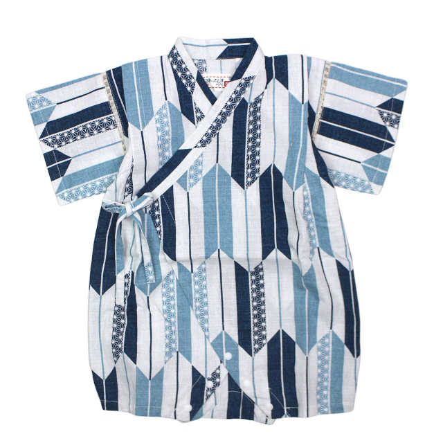 甚平 ロンパース 赤ちゃん ベビー 男の子 綿100% 日本製生地 カバーオール 甚平グレコ 部屋着 寝まき パジャマ 70cm 80cm |  | 03