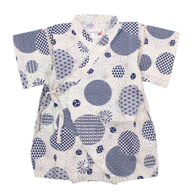 甚平 ロンパース 赤ちゃん ベビー 男の子 綿100% 日本製生地 カバーオール 甚平グレコ 部屋着 寝まき パジャマ 70cm |  | 03