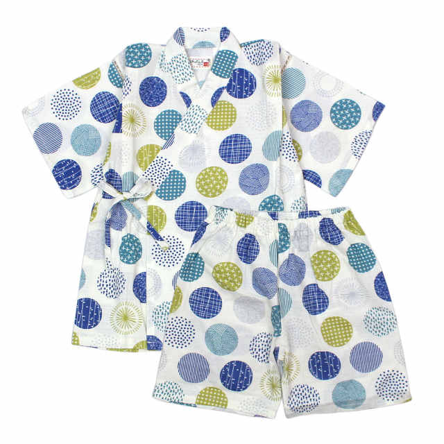 甚平 子供 キッズ 男の子 綿100% 日本製生地 じんべい スーツ上下 祭 甚平 部屋着 パジャマ 子供甚平 |  | 02