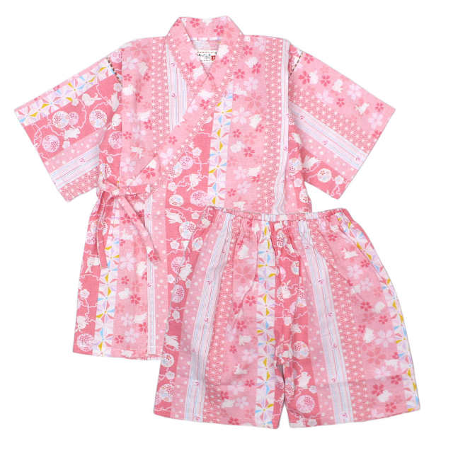 甚平 子供 キッズ 女の子 綿100% 日本製生地 じんべい スーツ上下 祭 甚平 部屋着 パジャマ 子供甚平 100 110 120 130cm |  | 03