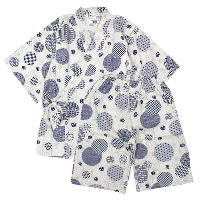 甚平 子供 ジュニア 男の子 綿100% 日本製生地 じんべい スーツ上下 祭 甚平 部屋着 寝まき パジャマ 140cm 150cm 160cm |  | 03