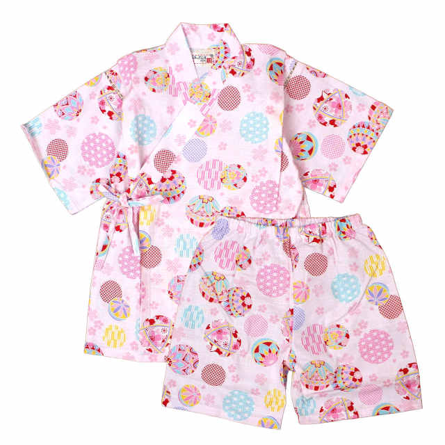 甚平 子供 キッズ 女の子 綿100% 日本製生地 じんべい スーツ上下 祭 甚平 部屋着 パジャマ 子供甚平 100 110 120 130cm |  | 01