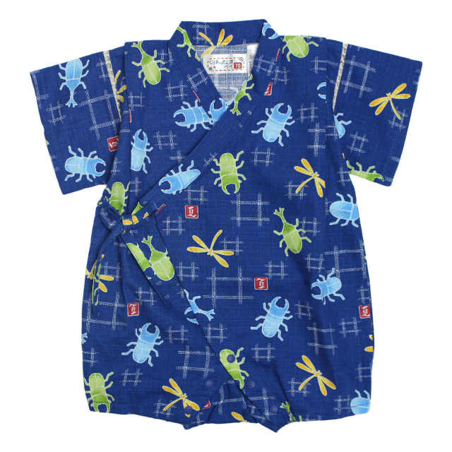 甚平 ロンパース 赤ちゃん ベビー 男の子 綿100% 日本製生地 カバーオール 甚平グレコ 部屋着 寝まき パジャマ 70cm 80cm |  | 02