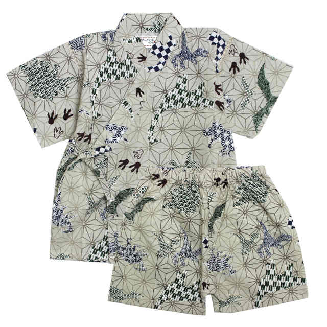 甚平 ベビー 赤ちゃん 男の子 綿100% 日本製生地 じんべい スーツ上下 祭 甚平 部屋着 寝まき パジャマ 子供甚平 80cm 90cm 95cm |  | 04