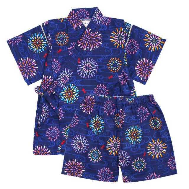 甚平 ベビー 赤ちゃん 女の子 綿100% 日本製生地 じんべい スーツ上下 祭 甚平 部屋着 寝まき パジャマ 子供甚平 80cm 90cm 95cm |  | 01