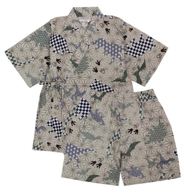 甚平 子供 キッズ 男の子 綿100% 日本製生地 じんべい スーツ上下 祭 甚平 部屋着 パジャマ 子供甚平 100 110 120 130cm |  | 04