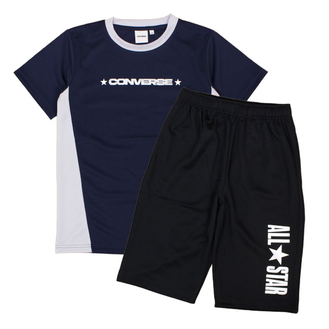 Tシャツ ハーフパンツ 上下セット コンバース CONVERSE ジュニア キッズ 男の子 半袖 子供 セットアップ 吸汗速乾 140cm 150cm 160cm | CONVERSE | 02