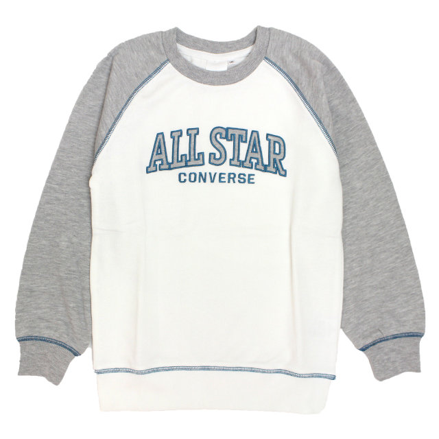 スウェット トレーナー 男の子 キッズ ジュニア 子供 コンバース CONVERSE ミニ裏毛 シャツ 130cm 140cm 150cm 160cm | CONVERSE | 01