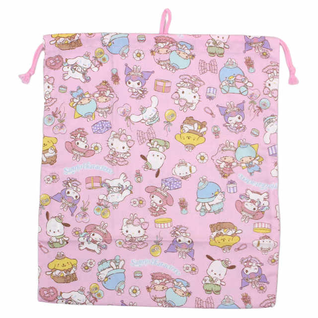巾着袋 給食袋 女の子 サンリオ 給食エプロン入れ 体操服袋 Mサイズ 幼稚園 小学校 入園入学準備 日本製 子供 |  | 01
