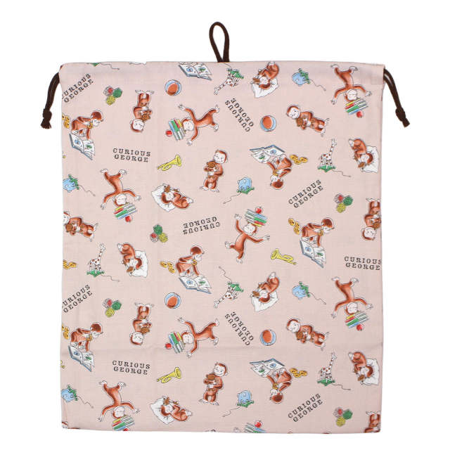 巾着袋 給食袋 男の子 おさるのジョージ 給食エプロン入れ 体操服袋 Mサイズ 幼稚園 小学校 入園入学準備 日本製 子供 |  | 01