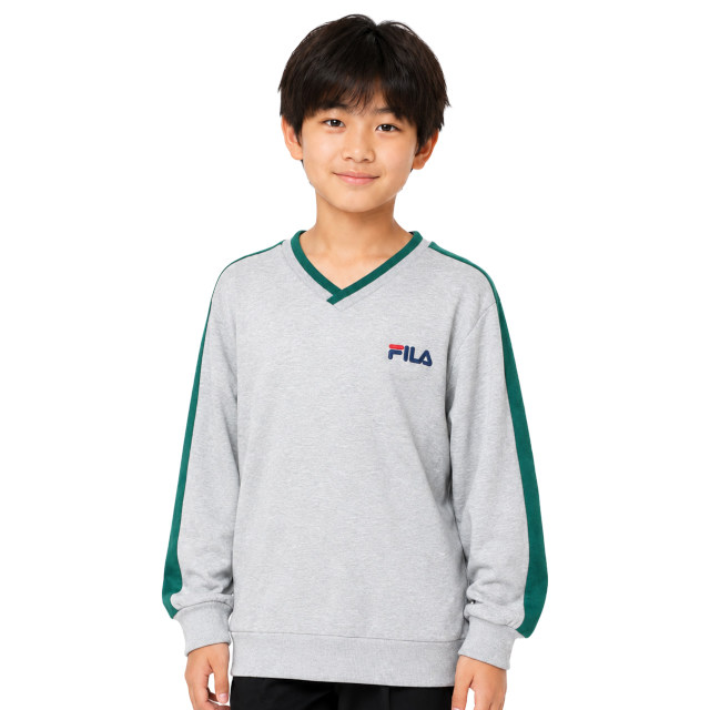 スウェット トレーナー 男の子 Vネック キッズ ジュニア 子供 フィラ FILA 裏毛 140cm 150cm 160cm | FILA | 02