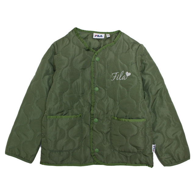 キルトジャケット フィラ FILA 女の子 キッズ ガールズ 中綿 前開き スナップボタン 子供 110cm 120cm 130cm | FILA | 01