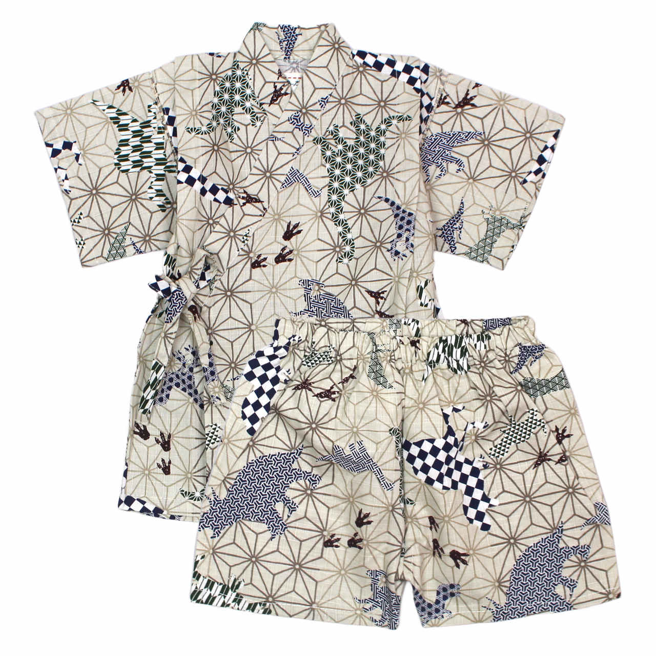 甚平 ベビー 赤ちゃん 男の子 綿100% 日本製生地 じんべい スーツ上下 祭 甚平 部屋着 寝まき パジャマ 子供甚平 80cm 90cm 95cm |  | 03