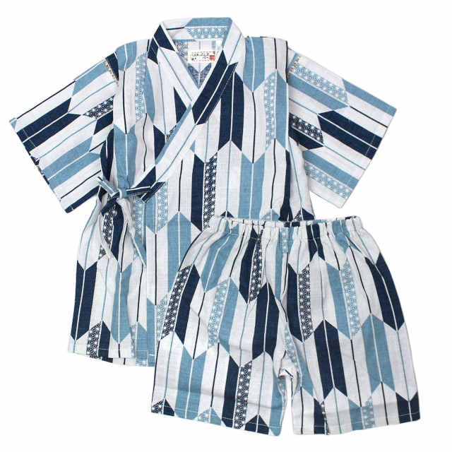 甚平 子供 キッズ 男の子 綿100% 日本製生地 じんべい スーツ上下 祭 甚平 部屋着 パジャマ 子供甚平 100 110 120 130cm |  | 02